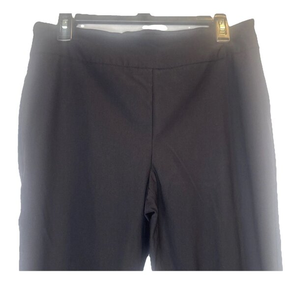 Soft Surroundings Womens Black Pull On Crochet Hem Cropped Pants Sz L - Picture 3 of 12